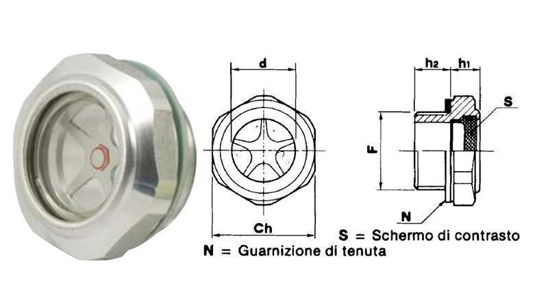 HYDRAULIKÖL NIVEAUINDIKATOR MIT PUNKT AL 3/8