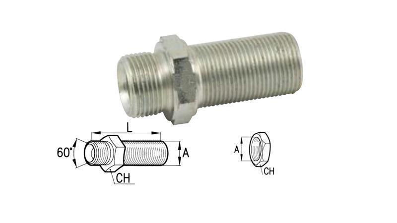 HYDRAULIK DOPPELSCHRAUBE ( BSP ) VERLÄNGERT 3/8