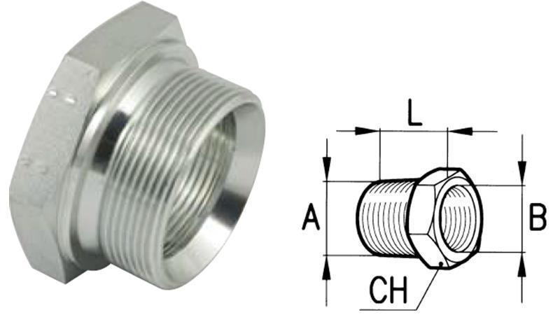 ADAPTADOR HIDRÁULICO MACHO-FÊMEA 3/8-1/4