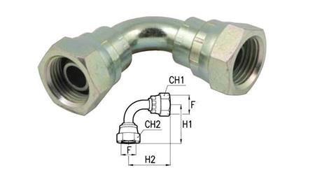 HYDRAULIK ECKE 90° FEMININ-FEMININ 1/4