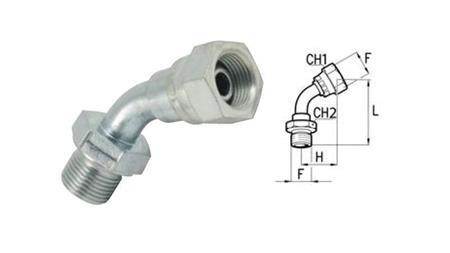 GOMITO IDRAULICO 45° BSP MASCHIO-FEMMINA 1/2