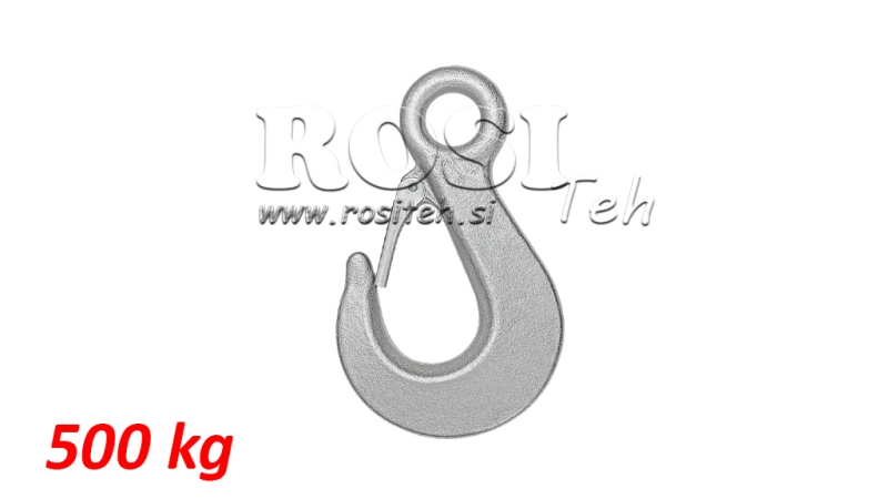 HOOK WITH EYE 500 KG
