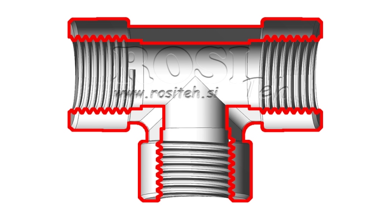 ΥΔΡΑΥΛΙΚΟ Τ ΠΑΡΑΚΛΑΔΙ ΓΥΝΑΙΚΕΙΟ-ΓΥΝΑΙΚΕΙΟ 1/4