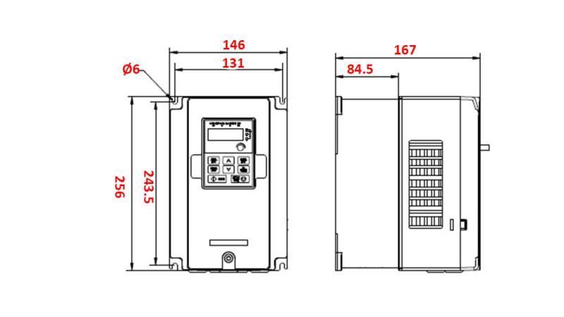 FREQUENCY CONVERTER-INVERTER 3Phase 4kW GD20-004G-4-EU