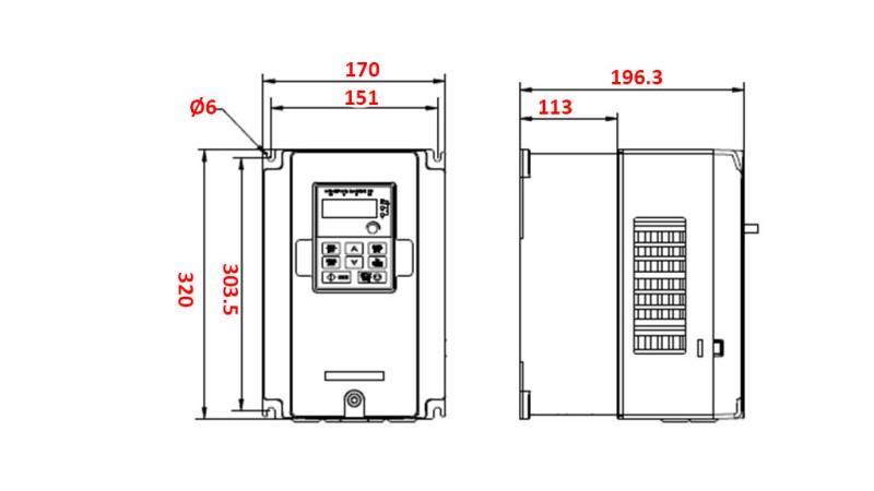 FREQUENCY CONVERTER-INVERTER 3Phase 11kW GD20-011G-4-EU