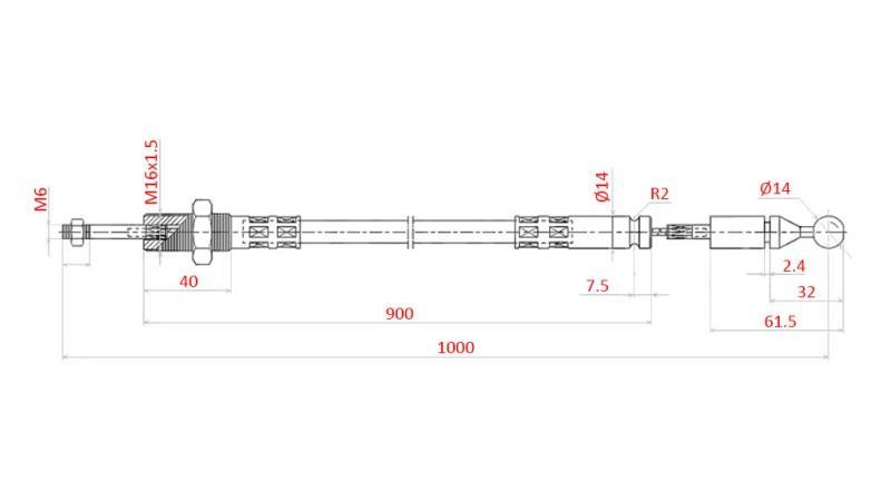 PLETENICA L=1000 - krogla
