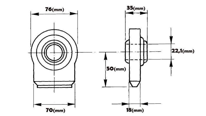 ROUE DE SOUDAGE - JOINT DE PLATEAU CATÉGORIE 1 FI22.1/70 - dimensions