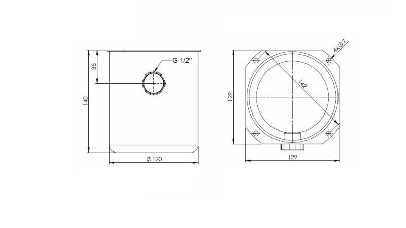 SERBATOIO METALLICO ROLL PP 1 LITRO-dimensioni