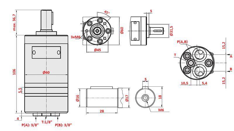 HYDRAULIC MOTOR MM 12.5