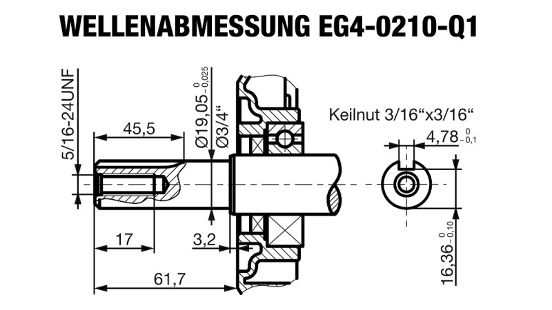 benzinmotor EG4-200cc-5.10 kW-3,600 RPM-H-KW19.05(3/4