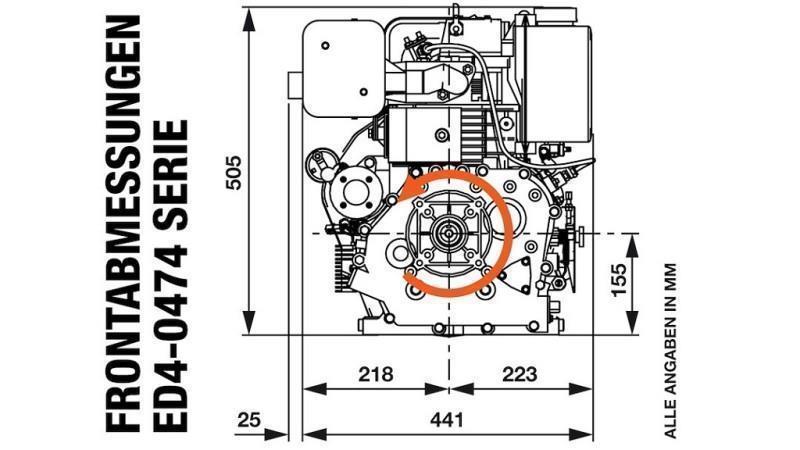 moteur diesel 474cc-8.0kW-3,600 RPM-E-KW25x88-démarrage électrique