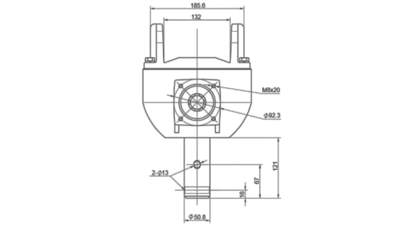 BOÎTE DE VITESSE ANGLE KSR50 3:1 (50HP-36.7KW)