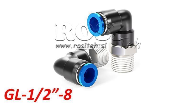 PNEUMATIC PLUG STRAIGHT CONNECTOR TPA WITH THREAD GI-018-10