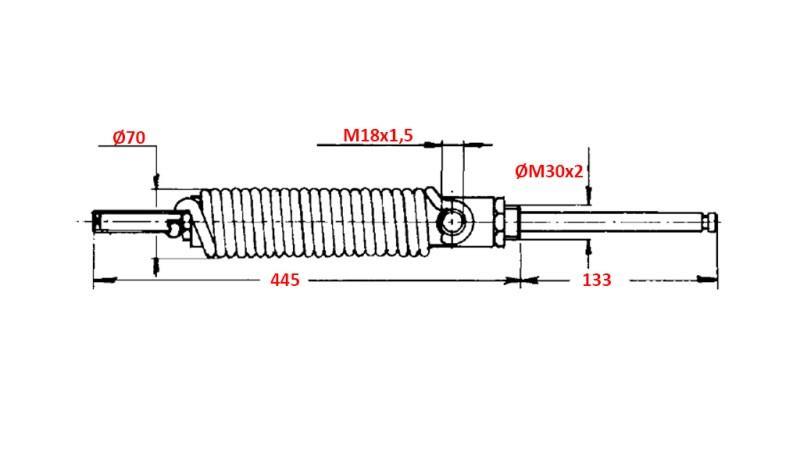 EGYOLDALÚ HIDRAULIKUS HENGER TANKFEDÉL NYITÁSÁHOZ 4''