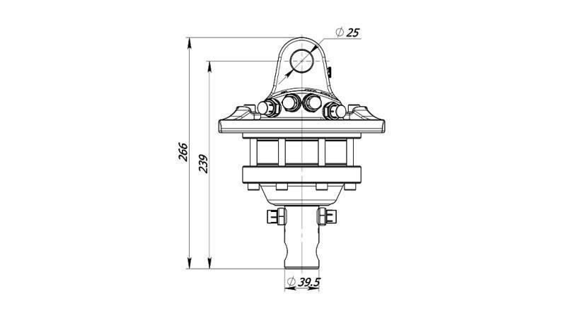 HYDRAULISK ROTATOR 1000/500 KG MED AKSEL