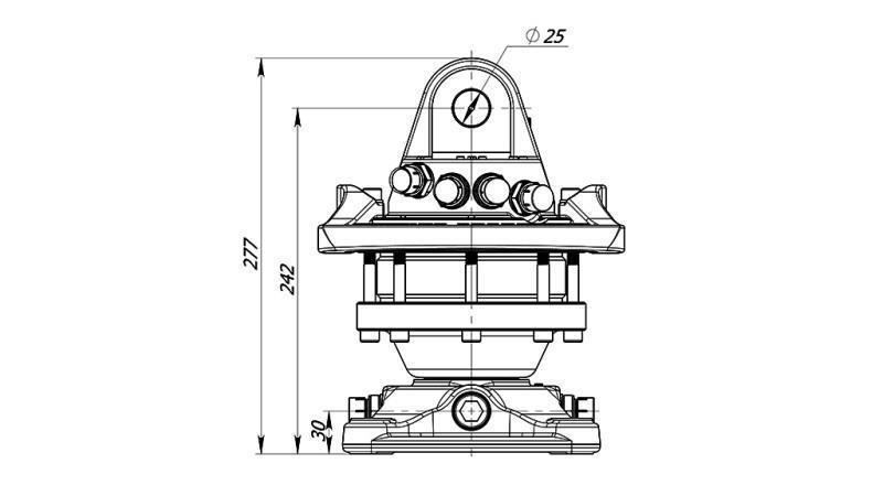 ROTATÓRIO HIDRÁULICO 3000/1500 KG COM FLANGE