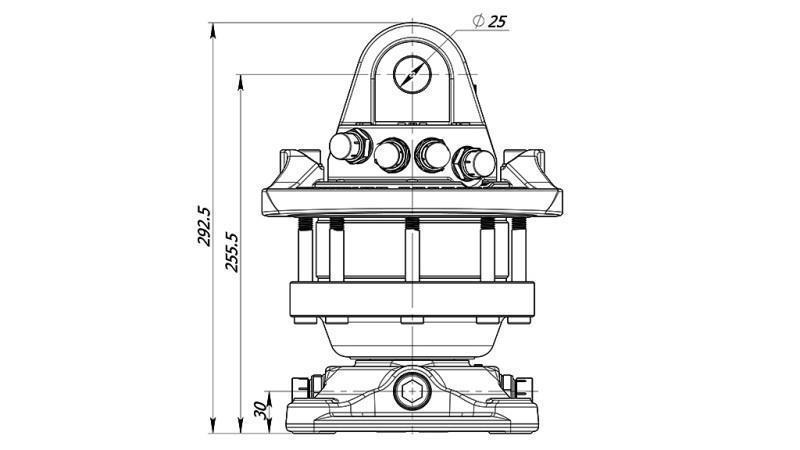 HYDRAULISK ROTATOR 4500/2250 KG MED FLANGE