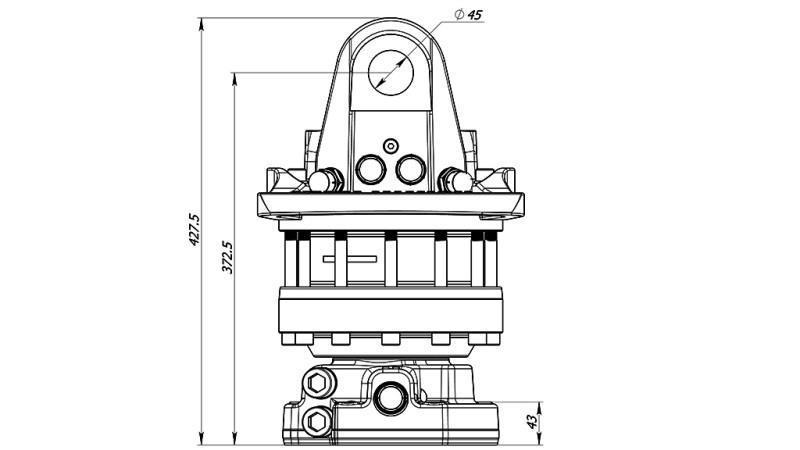 HYDRAULISK ROTATOR 12000/6000 KG MED FLENS