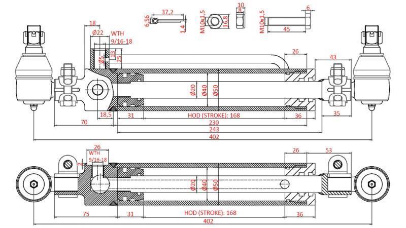 HIDRAULIČNI CILINDAR UPRAVLJAČA Cs Backhoe