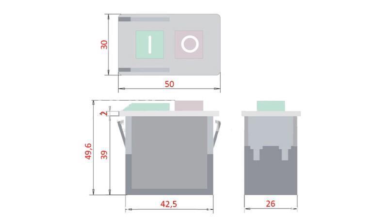 STIKALO on/off 5E4 250V 6A