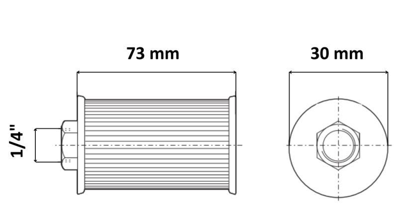 HIDRAULIČNI FILTER ZA USIS METAL 1/4 - 5 LIT