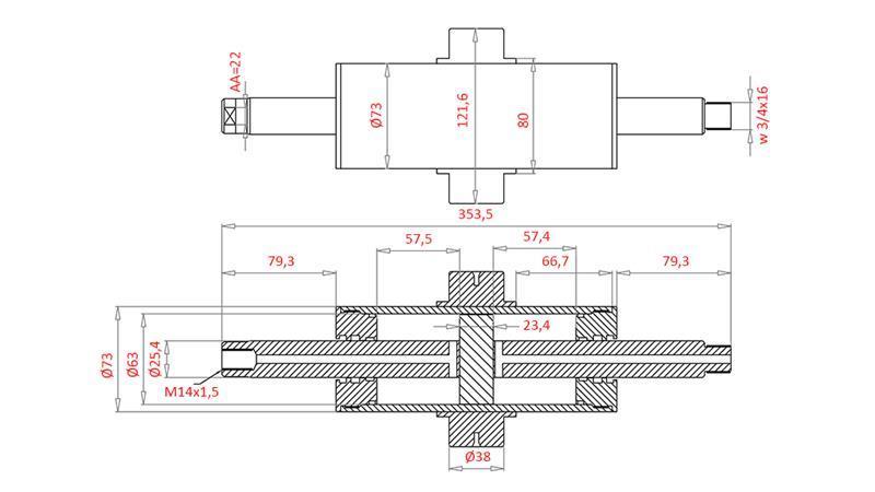 HIDRAULIČNI VOLANSKI CILINDAR CASE  OEM-188842A1, 549667R91, 549667R92, 549667R93, 549667, 184336125