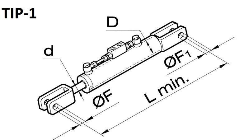 HYDRAULISK LØFTE- OG TREKKEANORDNING - LAMBORGHINI 70/35min.550 type (1) fi 24.5/24.5