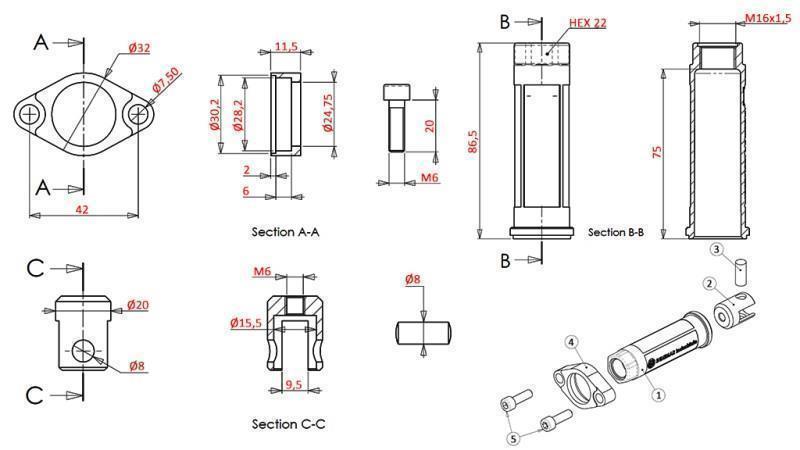 BRACKET AL. FOR KABEL FOR VENTIL P80