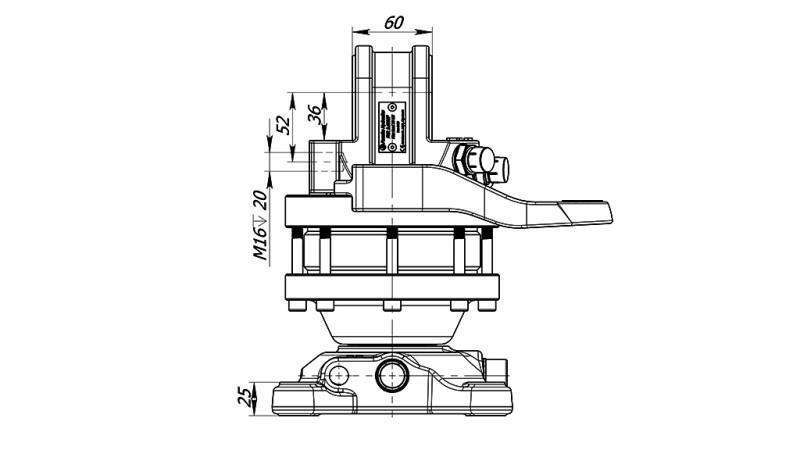 ROTATÓRIO HIDRÁULICO 3000/1500 KG COM FLANGE