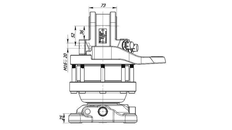 ROTATEUR HYDRAULIQUE 4500/2250 KG AVEC FLANGE