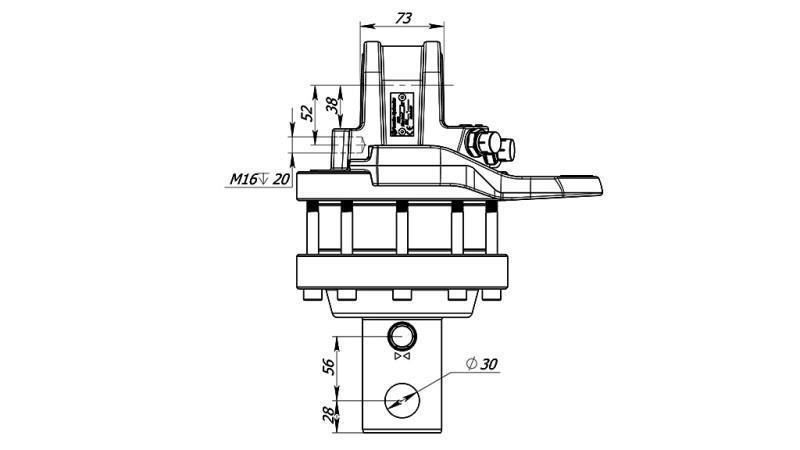 HYDRAULIC ROTATOR 5500/3250 KG WITH AXLE