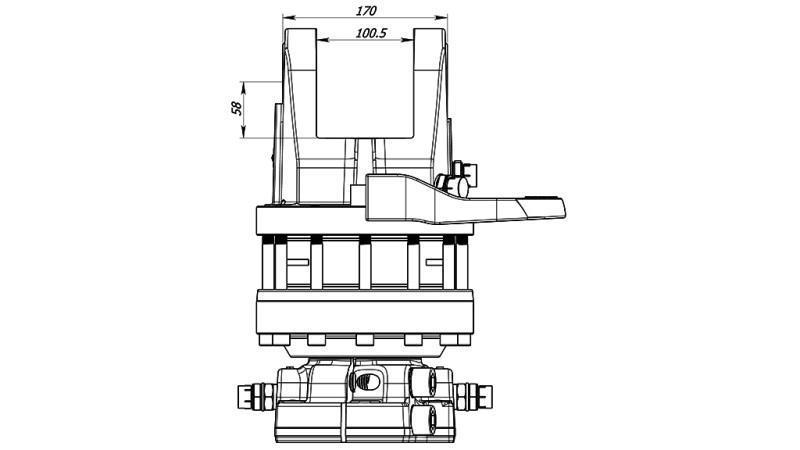 HIDRAVLIČNI ROTATOR 12000/6000 KG S PRIROBNICO