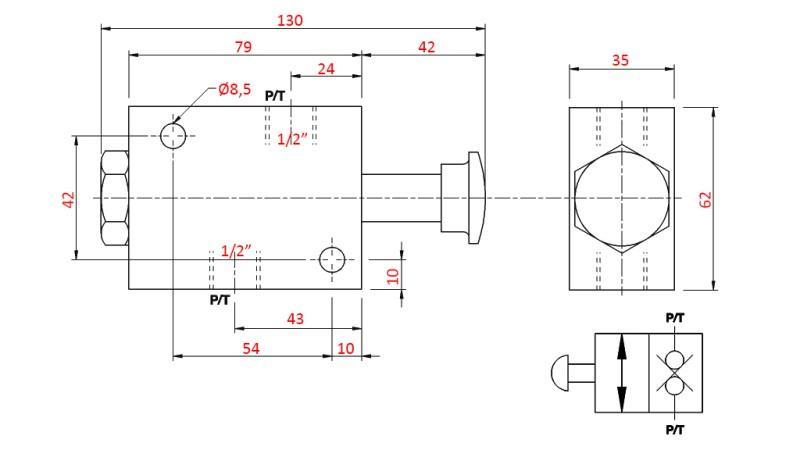 HYDRAULISK HÅND NØDVENTIL