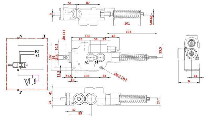 VANNE HYDRAULIQUE 1xP80 A7 ZS1/G VRŠIČKAR