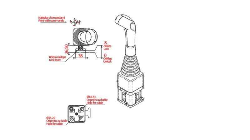 JOYSTICK NIMCO KEREK CSÖNGEZŐHEZ - NÉLKÜL GOMB