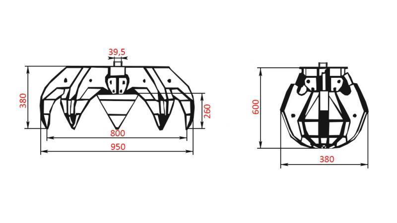 GRAB FOR BULK CARGO 800mm