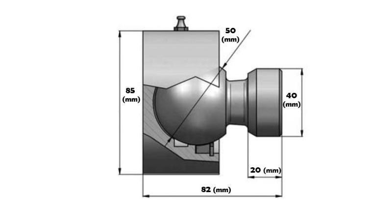 kugle til cylinder fi 40