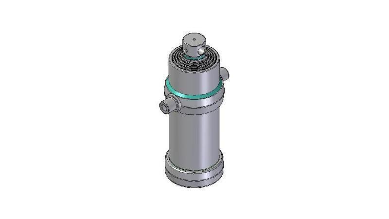 4052F - TELESCOPISK CYLINDER STANDARD/HUL 5 TRIN REJSE 2100 FI 190