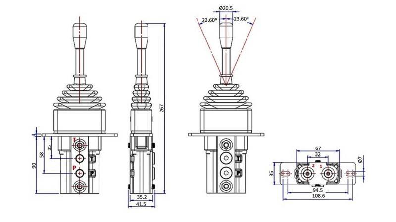 JOYSTICK HIDRÁULICO SEM TRAVA