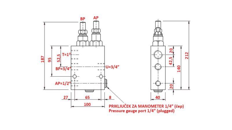 DOUBLE SPEED VALVE CUBE HI-LO VABP , G 3/4