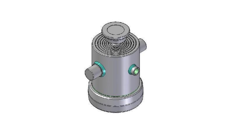 8301S -TELESCOPIC Sylinder STANDARD/KULE 8 TRINN REISE 1320 DIAMETER 190