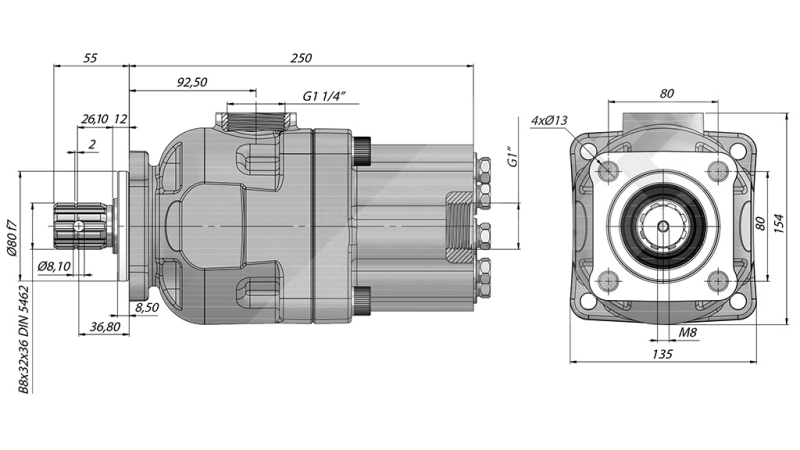 BOMBA HIDRÁULICA DE PISTÃO -60CC - 270 BAR