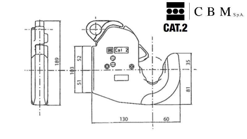 automatický hák na prenášanie hydrauliky kategória 2