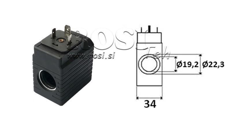 ELEKTROMAGNETNA COIL 12V DC - YE45 - fi 19.2mm-50mm 30W IP65