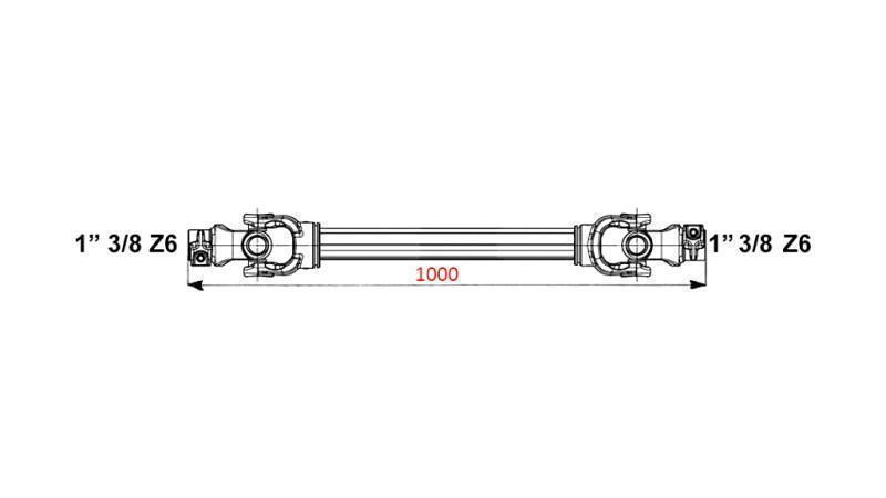 CE HOMOLOGIERTER KARDANWELLE Profi-Linie CAT.8 Länge 1000mm