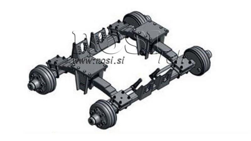 TANDEMSKA ŠASIJA 13 TONA SA OSOVINOM 80mm/1800mm