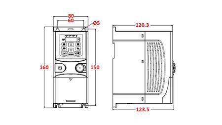 FREQUENCY CONVERTER-INVERTER 3Phase 0.75kW GD20-0R7G-4-EU