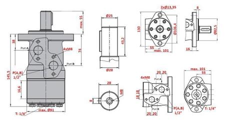 MOTEUR HYDRAULIQUE MP 125