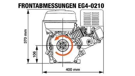 benzínový motor EG4-200cc-5.10 kW-3,600 RPM-H-KW19.05(3/4