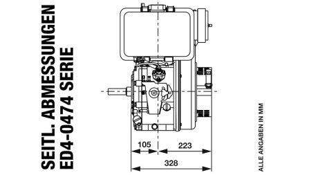 moteur diesel 474cc-8.0kW-3,600 RPM-E-KW25x88-démarrage électrique